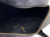 Chanel 2003 Vintage Black Caviar XL Large Bowler Duffle Bag WKJ