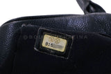 Chanel 2003 Vintage Black Caviar XL Large Bowler Duffle Bag WKJ