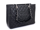 Chanel 2014 Black Caviar Grand Shopper Tote GST Bag SHW KH9