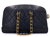 Chanel 92A Vintage Runway Weekender Quilted Bowler Bag 24k GHW KLK