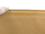 Chanel 1994 Vintage Wool Tweed Beige Quilted Classic Jumbo Clutch Flap Bag 24k GHW