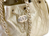 Chanel Metallic Gold Caviar 25 Small Hobo Tote Bag Small GHW 44G