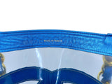Rare Chanel 1995 "Barbie Collection" Metallic Blue Clear Tote Bag 24k GHW SD5