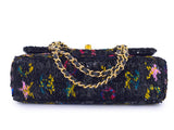 Chanel 24C Black Disco Sequin Paris LA Rectangular Mini Flap Bag GHW YFY