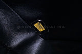 Chanel Vintage Black Caviar East West Medium Classic Clutch Flap Bag SHW 7VJ