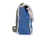 Rare Chanel 1994 Blue Denim Vintage Maxi Classic Crossbody Flap Bag 24k GHW WS7