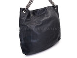 Chanel 2007 Vintage Black Chunky Soft and Chain Hobo Tote Bag RHW X8W