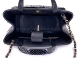 Pristine Chanel 2018 Black Python Business Affinity Two Way Tote Bag GHW OUT