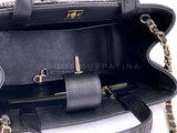 Pristine Chanel 2018 Black Python Business Affinity Two Way Tote Bag GHW OUT
