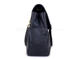 Chanel 1994 Vintage Black Caviar Supermodel XXL Flap Bag Weekender 24k GHW SSY