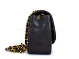 Chanel 1995 Vintage Black Small Diana Flap Bag Lambskin 24k GHW VTN