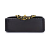 Chanel 1995 Vintage Black Small Diana Flap Bag Lambskin 24k GHW VTN