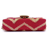 FENDI Baguette Bag Hand-Embroidered Fringe Red Ivory Beaded Two-Way GHW