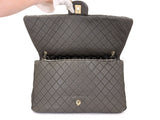 Chanel 2016 Khaki Brown Airlines XXL Grained Calfskin Flap Bag GHW 6J7