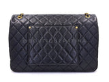 Chanel Black Airlines Maxi XL Textured Calfskin Travel Flap Bag GHW 2FZ