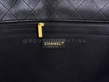 Chanel Black Airlines Maxi XL Textured Calfskin Travel Flap Bag GHW 2FZ