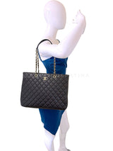 Chanel 2019 Black Caviar Timeless Classic Grand Shopper Tote Bag GHW 0JD
