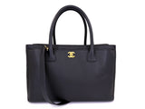 Chanel 2012 Large Black Executive Cerf Shopper Tote Bag GHW YUP