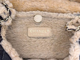 Chanel 2004 Vintage Quilted Brown Shearling Maxi Jumbo CC Flap Bag GHW NON