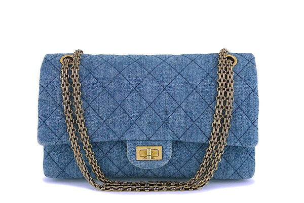 Chanel Blue Denim Reissue Medium 226 2.55 Classic Flap Bag GHW - Boutique Patina