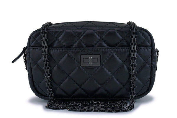 Chanel So Black Mini Reissue 2.55 Camera Case Crossbody Bag - Boutique Patina