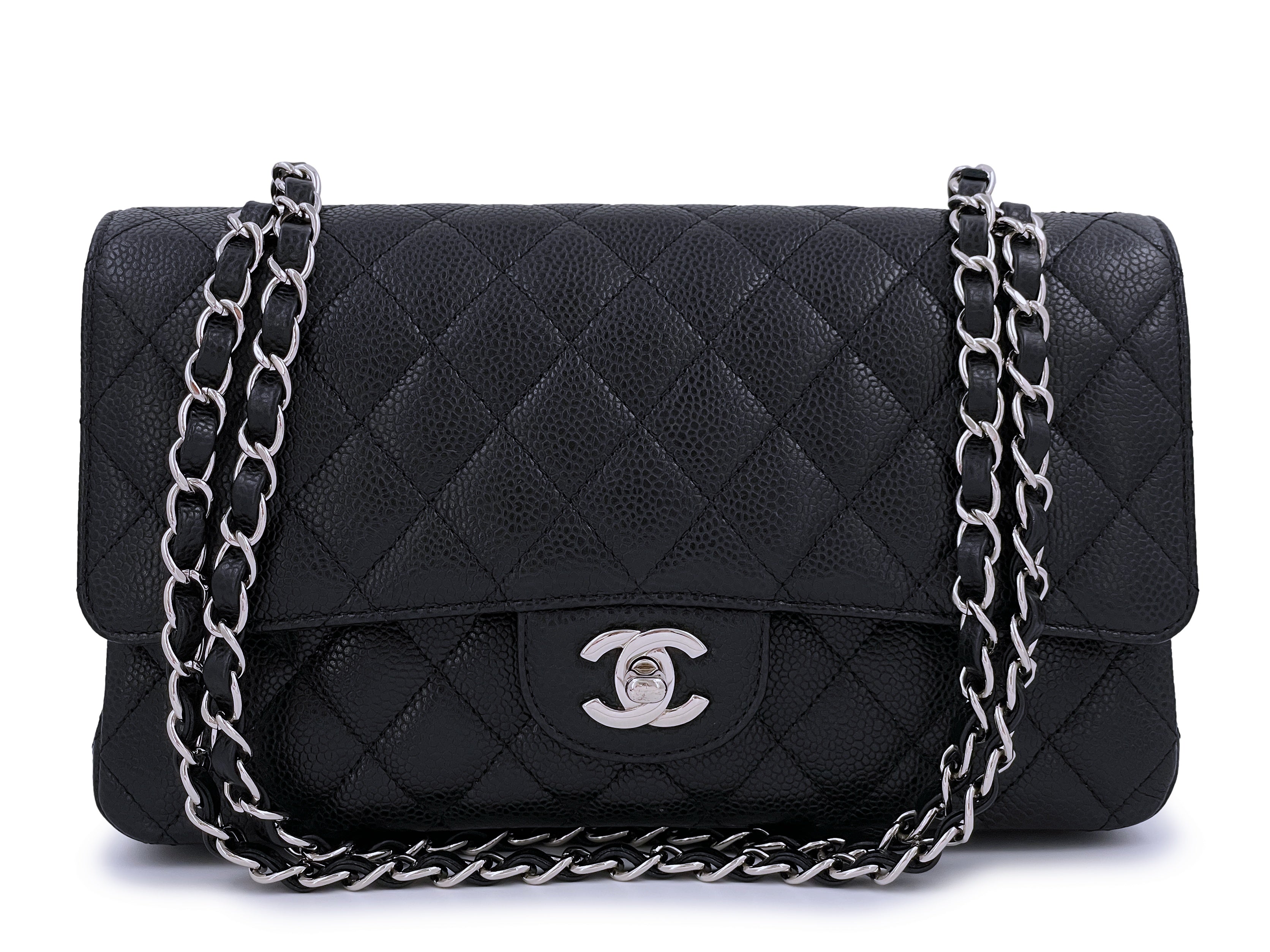 Gepard Jeg har en engelskundervisning tang Chanel Black Caviar Medium Classic Double Flap Bag SHW – Boutique Patina