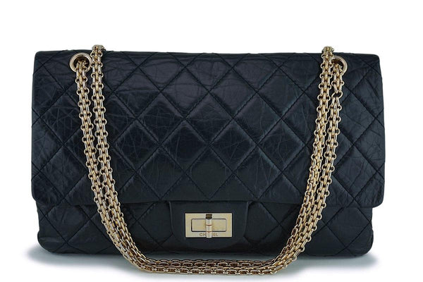Chanel Black Large 227 Jumbo Reissue 2.55 Classic Double Flap Bag GHW - Boutique Patina
