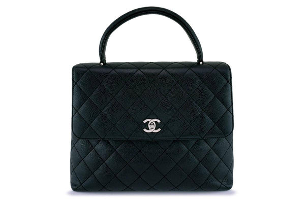 Chanel Black Caviar Classic Kelly Flap Bag SHW - Boutique Patina