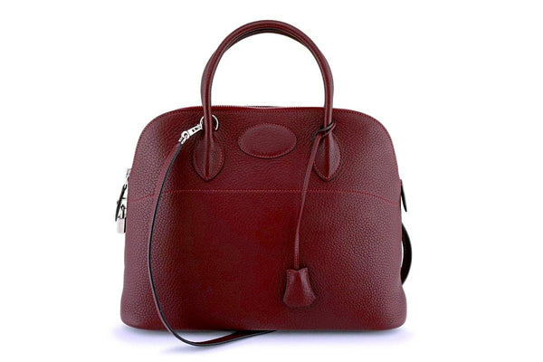 Hermes Rouge H Red Clemence Bolide 35/37 Bag - Boutique Patina