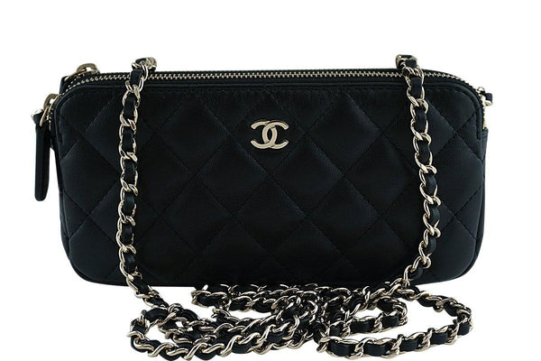 Chanel Black Mini Camera Case Zip Wallet on Chain WOC Bag - Boutique Patina