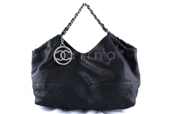 Chanel Black Calfskin Coco Cabas Tote Bag Caviar - Boutique Patina