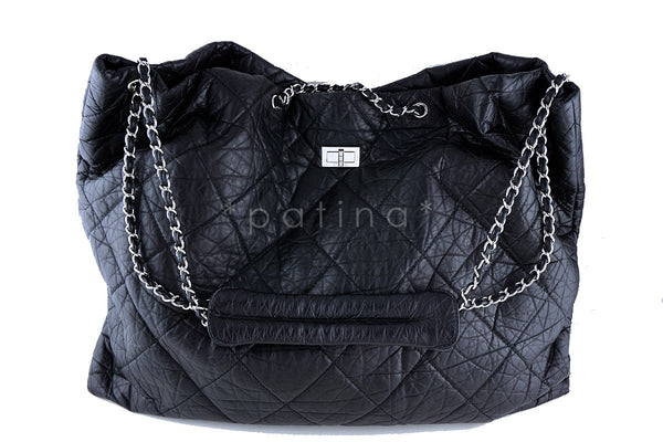 Chanel Black XXL Reissue Giant Surpique Tote Bag - Boutique Patina