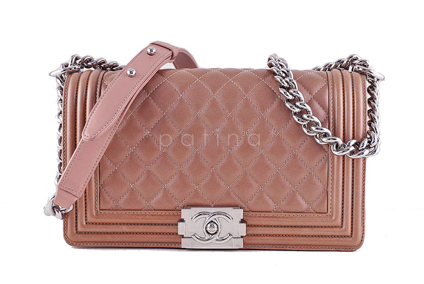 Chanel Le Boy Bronze Classic Flap Lambskin Bag - Boutique Patina