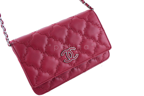 Chanel Red Sensual Quilt Stitched Classic WOC Wallet on Chain Bag - Boutique Patina