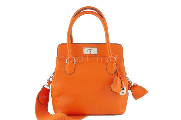 Hermes Toolbox, 20cm Orange Swift Shoulder Bag - Boutique Patina