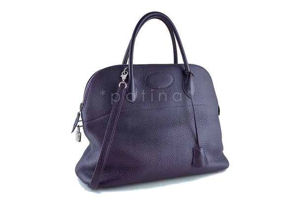 Hermes Raisin Purple 35/37cm Mou Bolide Shoulder Tote Bag - Boutique Patina