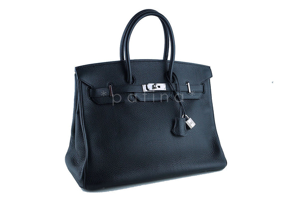 Hermes Black Birkin, 35cm Togo Tote Bag PHW - Boutique Patina