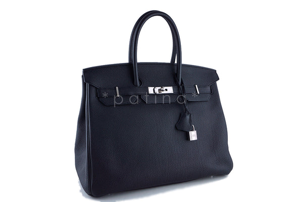 Hermes Black Togo 35cm Birkin Bag "R" Stamp PHW - Boutique Patina
