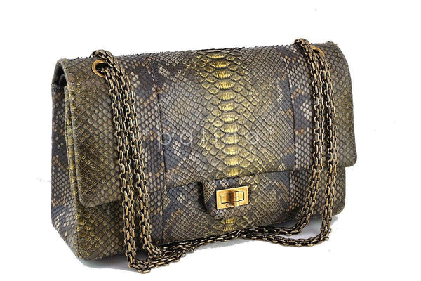 Chanel Limited Gold Python 226 Classic Reissue 2.55 Flap Bag - Boutique Patina