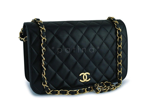 Chanel Vintage Black Timeless Classic Flap Bag 24k Gold Plated - Boutique Patina