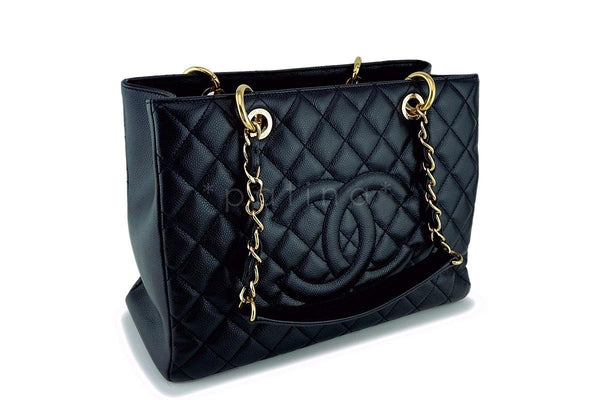 Chanel Black Caviar Grand Shopper Tote GST Bag GHW - Boutique Patina