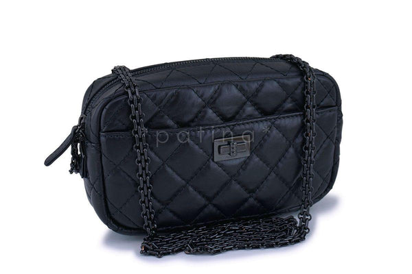 Chanel So Black Mini Reissue 2.55 Camera Case Crossbody Bag - Boutique Patina