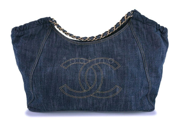 Chanel Denim Coco Cabas Canvas Tote Bag - Boutique Patina