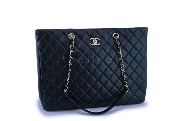 Chanel Black Caviar Large Timeless Classic Grand Shopper Tote Bag GHW - Boutique Patina