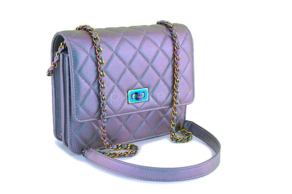 Chanel Iridescent Purple Mermaid Reissue Wallet on Chain WOC Mini Bag - Boutique Patina