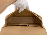 Chanel Beige Caviar Medium Flap Bag Vintage Caramel Classic Double 02A 24k GHW 85Q