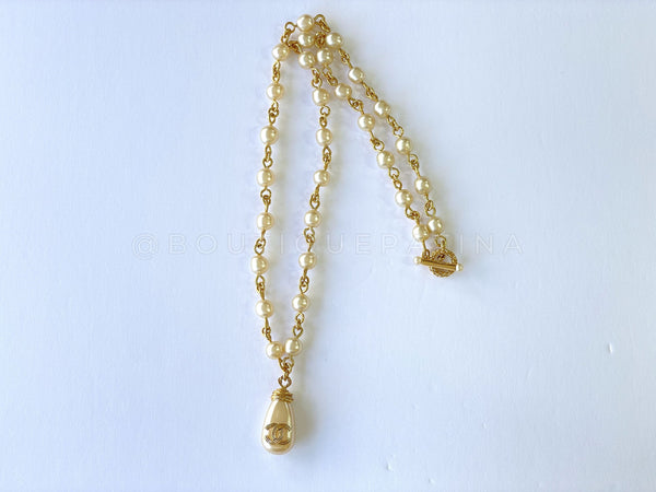 Chanel Vintage 94A Pearl Drop Long Necklace - Boutique Patina