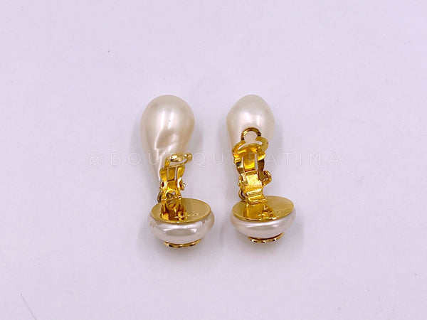 Chanel Vintage 1980s Pearl Drop Earrings - Boutique Patina