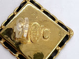 Chanel Vintage Collection 26 Square CC Logo Woven Chain Framed Giant Stud Earrings - Boutique Patina