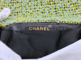 Chanel Vintage Tweed Duma Backpack Bag 1994 Green W6Q